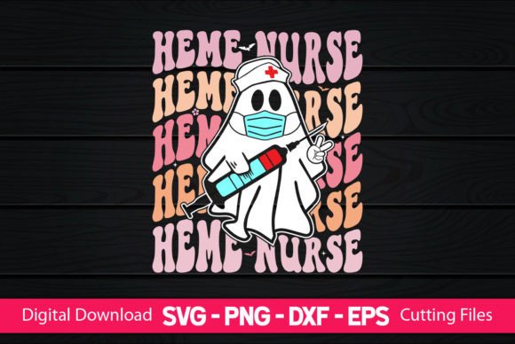 Charming HEME Nurse Retro Boo Ghost