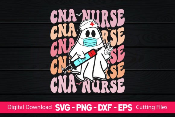 CNA Nurse Retro Boo Ghost: A Charming Embroidery Design