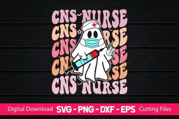CNS Nurse Retro Boo Ghost: A Charming Embroidery Design