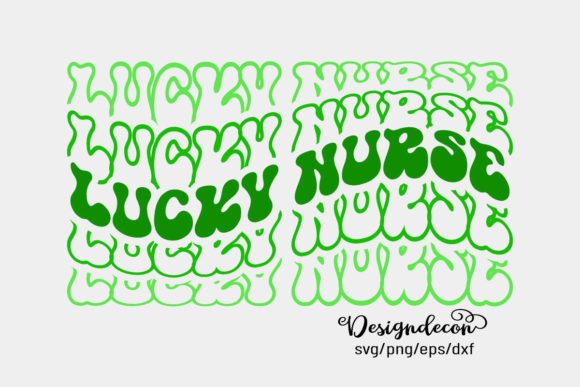 Lucky Nurse Mirrored Text Retro Svg Png