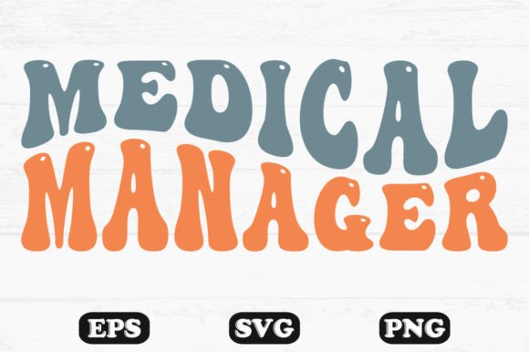 Medical Manager Retro Wavy T-shirt Design