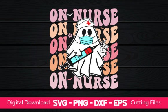 On Nurse Retro Boo Ghost: A Charming Embroidery Design