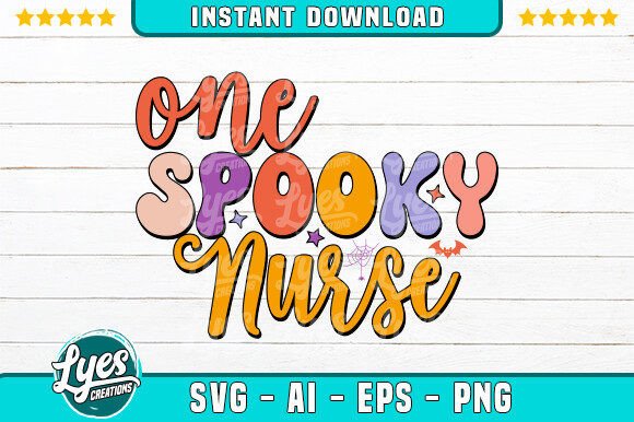 One Spooky Nurse Groovy Halloween Shirt