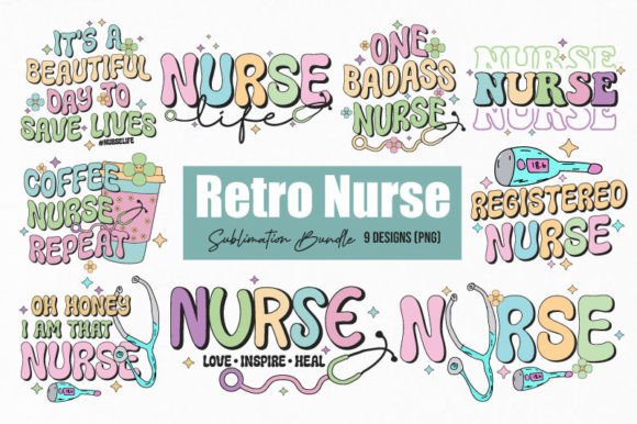 Retro Nurse Sublimation Bundle: A Versatile Design