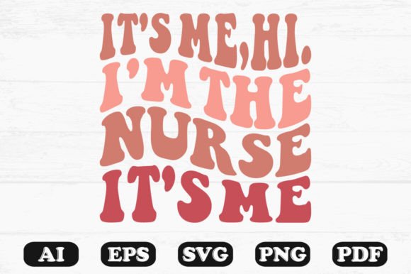 Retro Wavy Nurse Design for Embroidery